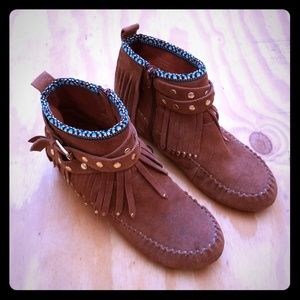 Aldo moccasins real leather light brown sz 8.5